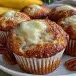 moist cream cheese banana muffins - featured image