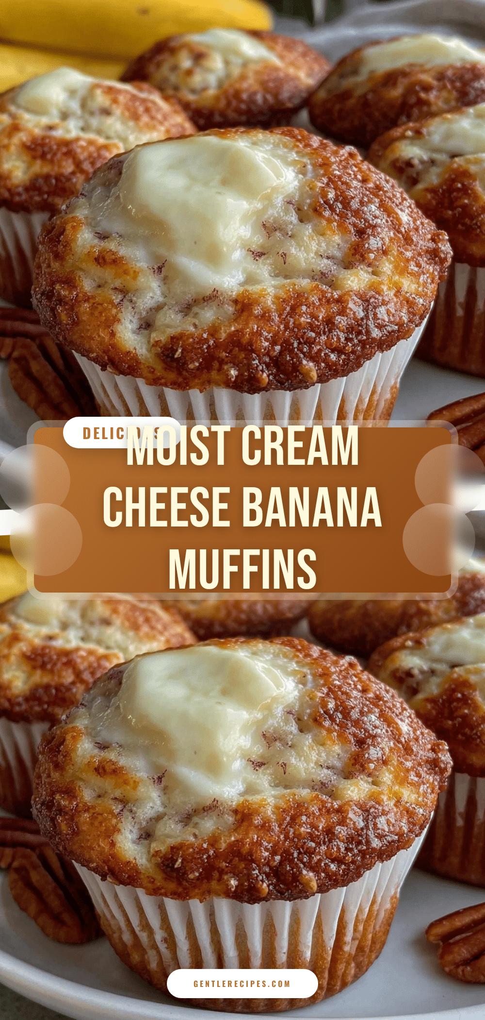 Moist Cream Cheese Banana Muffins Recipe Easy Healthy Dessert Idea 5 moist cream cheese banana muffins recipe