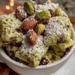 pistachio puppy chow recipe - featured image