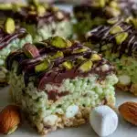 pistachio rice krispie treats - featured image
