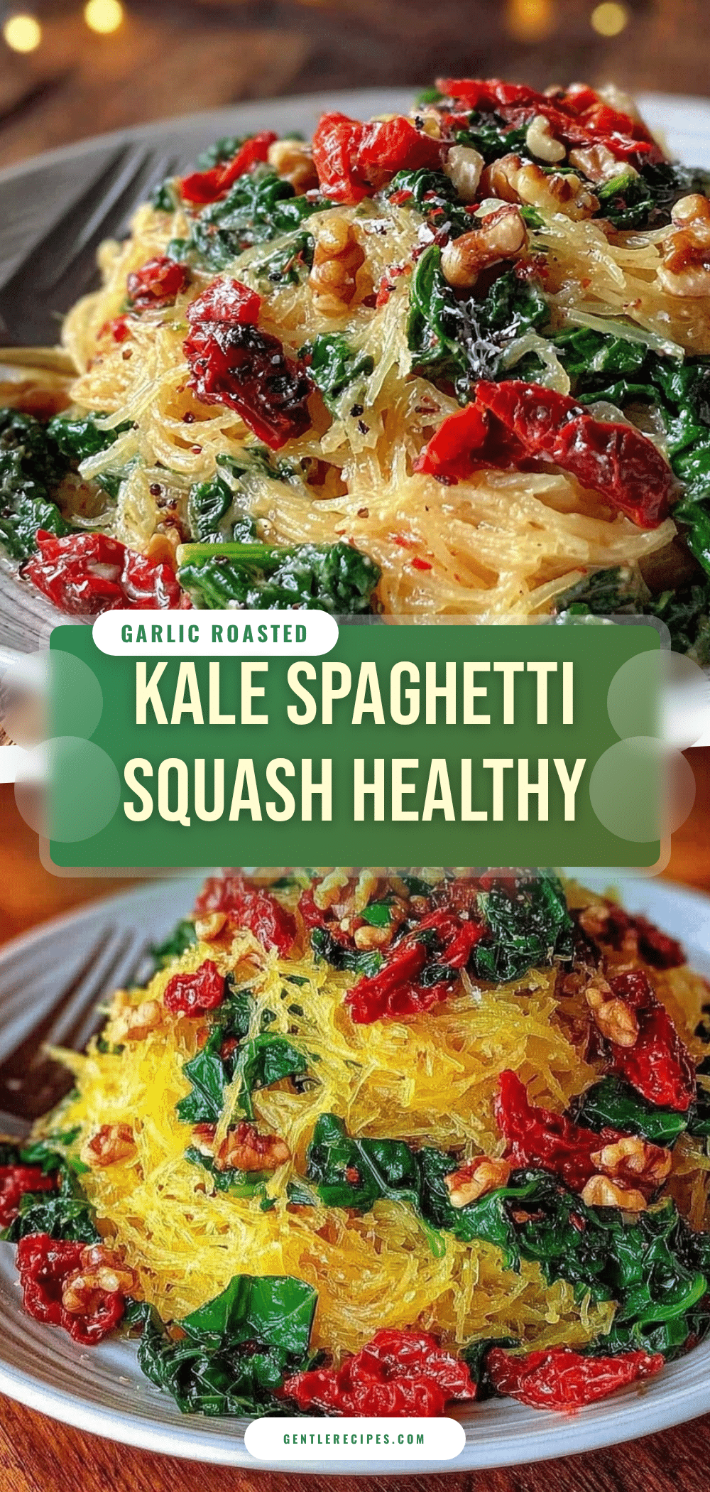 Easy Roasted Garlic Kale Spaghetti Squash Recipe with Sun-Dried Tomatoes for Healthy Meals 5 roasted garlic kale spaghetti squash recipe