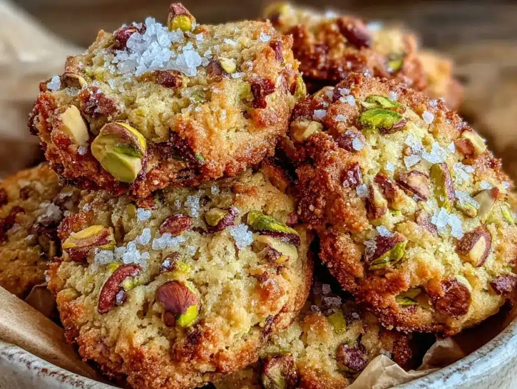 salted pistachio cookies - featured image