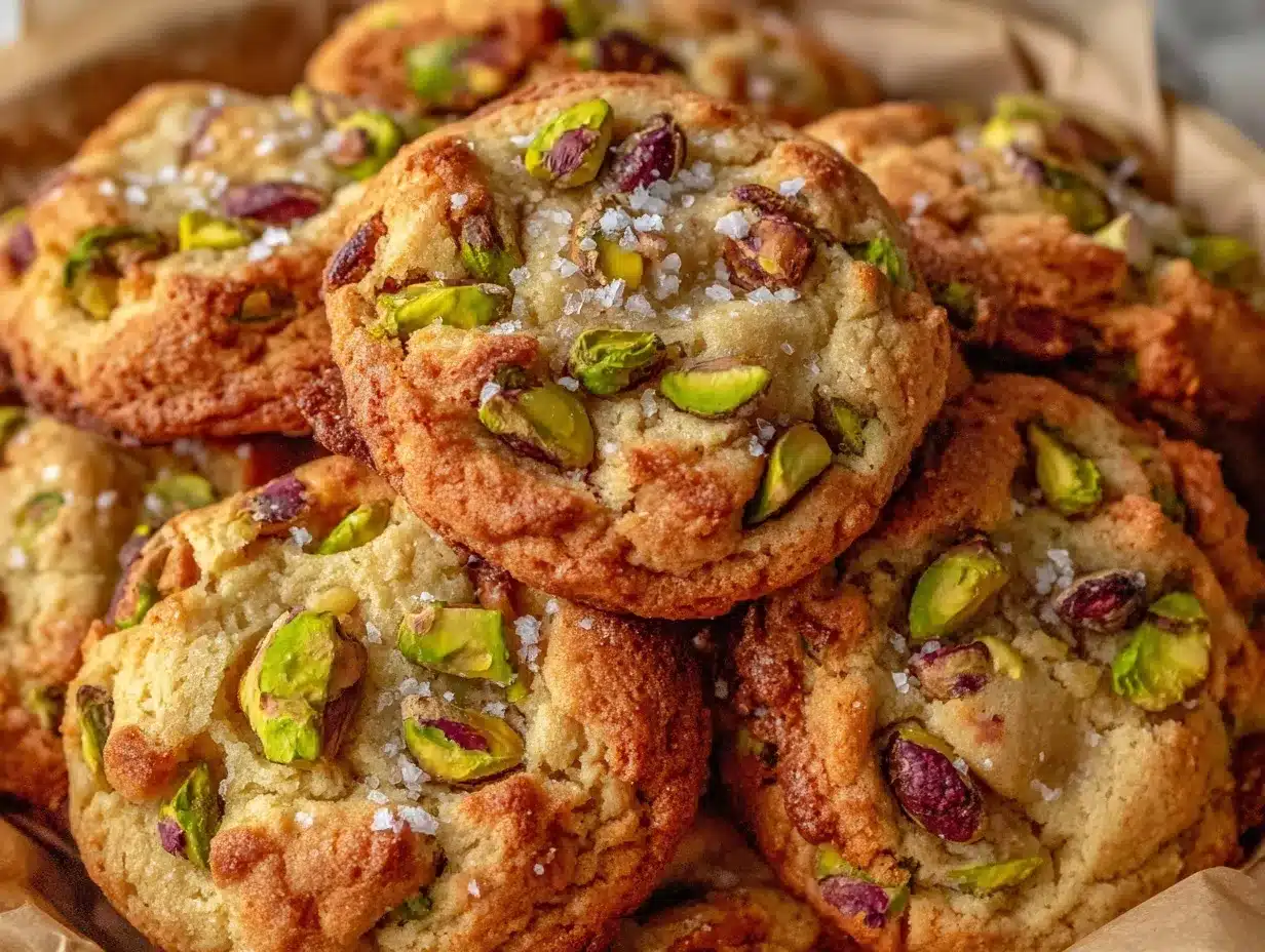 Irresistible Salted Pistachio Cookies Recipe Easy Chewy Fresh Cookies 4 salted pistachio cookies preparation steps
