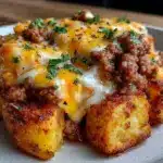 savory cowboy potato casserole - featured image