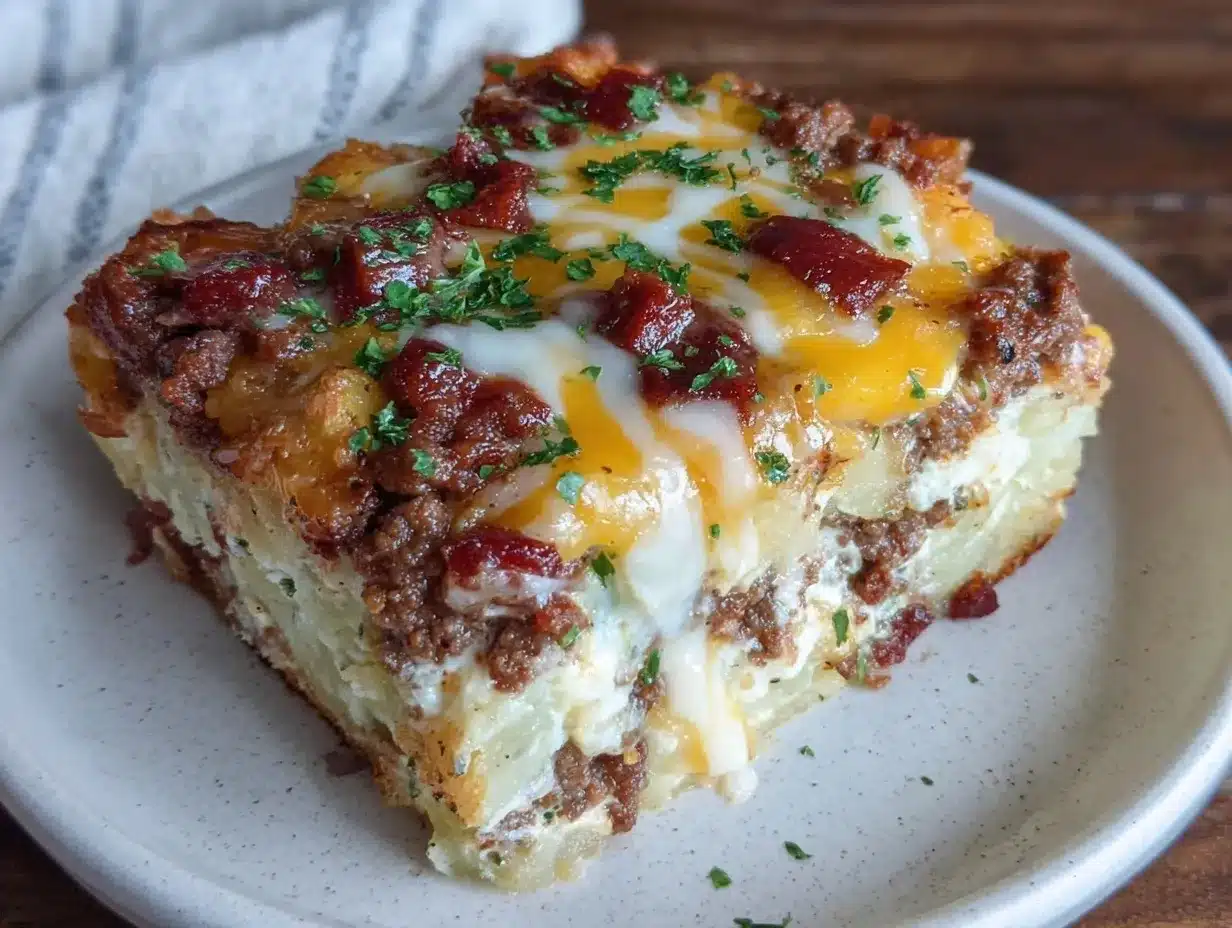 Savory Cowboy Potato Casserole Easy Crockpot Dinner Recipe for Busy Nights 4 savory cowboy potato casserole preparation steps