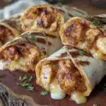 savory garlic chicken wraps - featured image