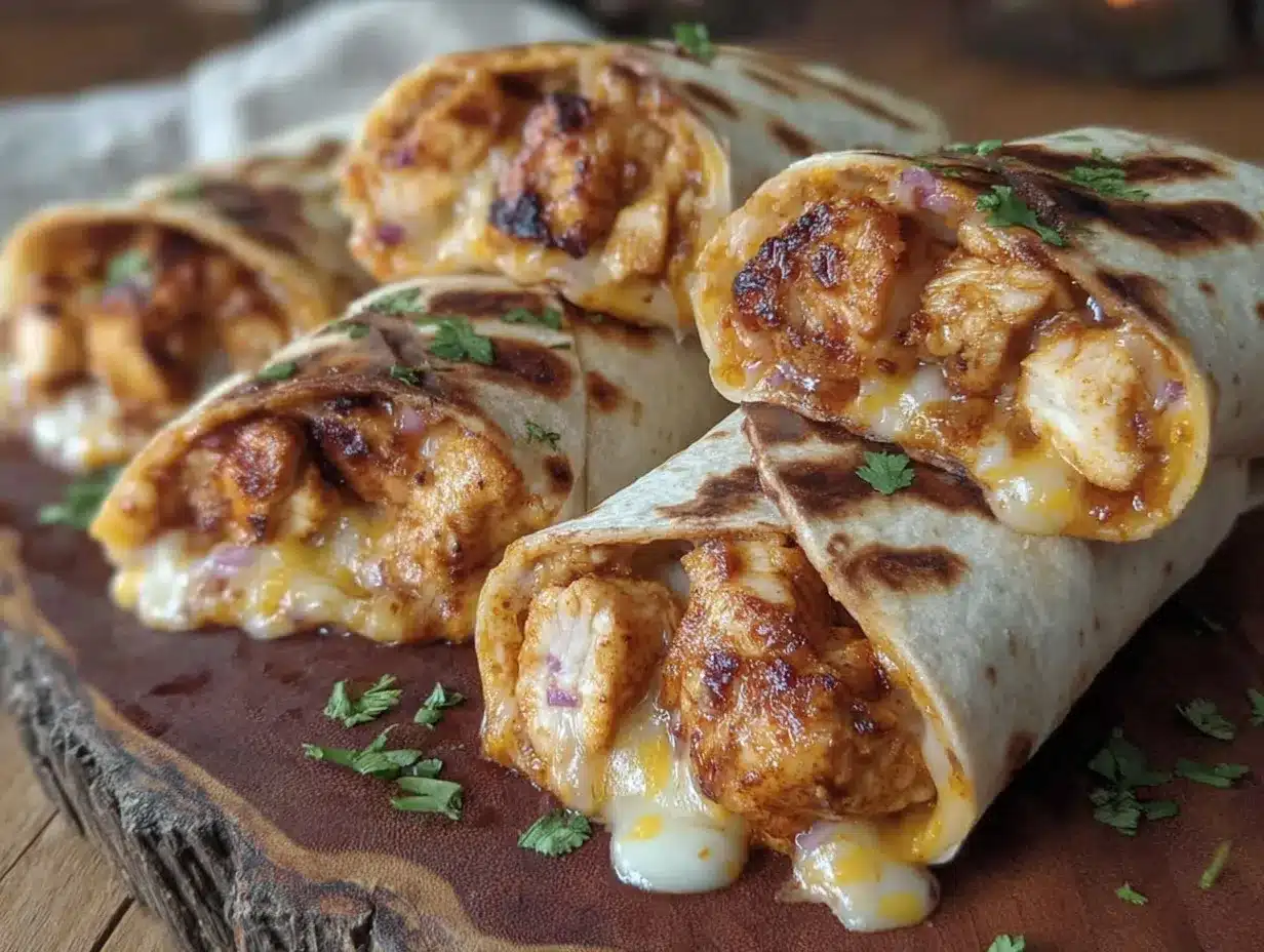 Savory Garlic Chicken Wraps Recipe Easy Cheesy Dinner Idea to Try Tonight 4 savory garlic chicken wraps preparation steps