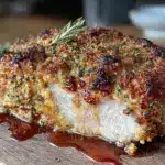savory herb crusted pork loin roast - featured image