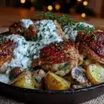 savory herb roasted chicken - featured image