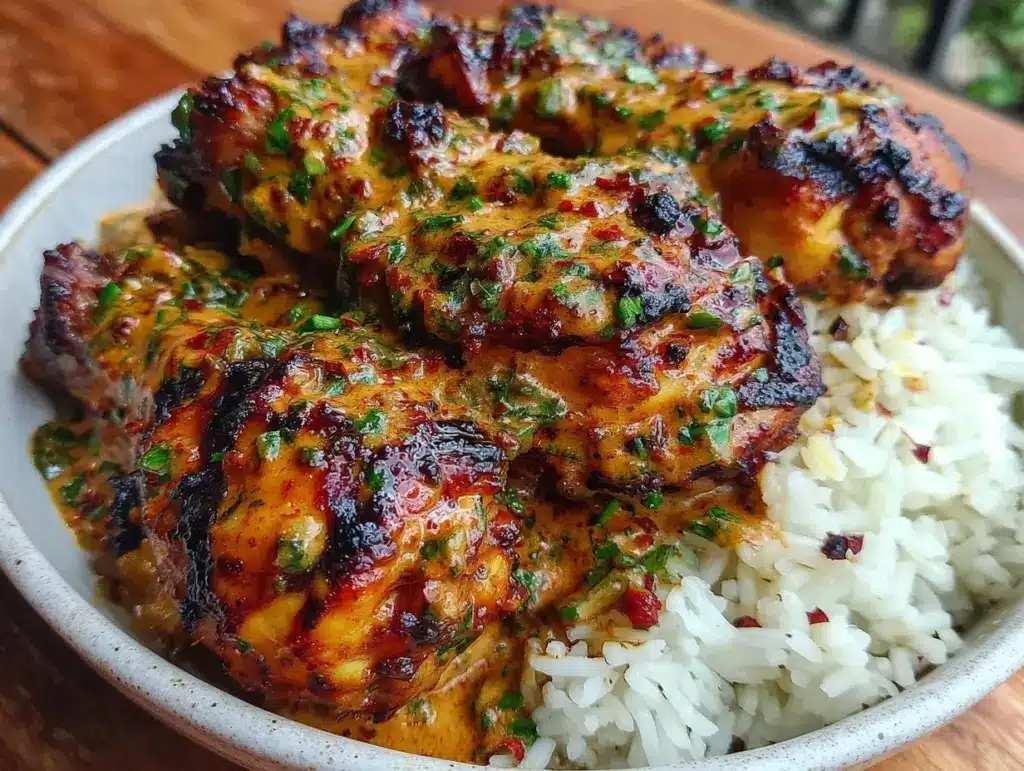 savory paprika chicken with rice - featured image