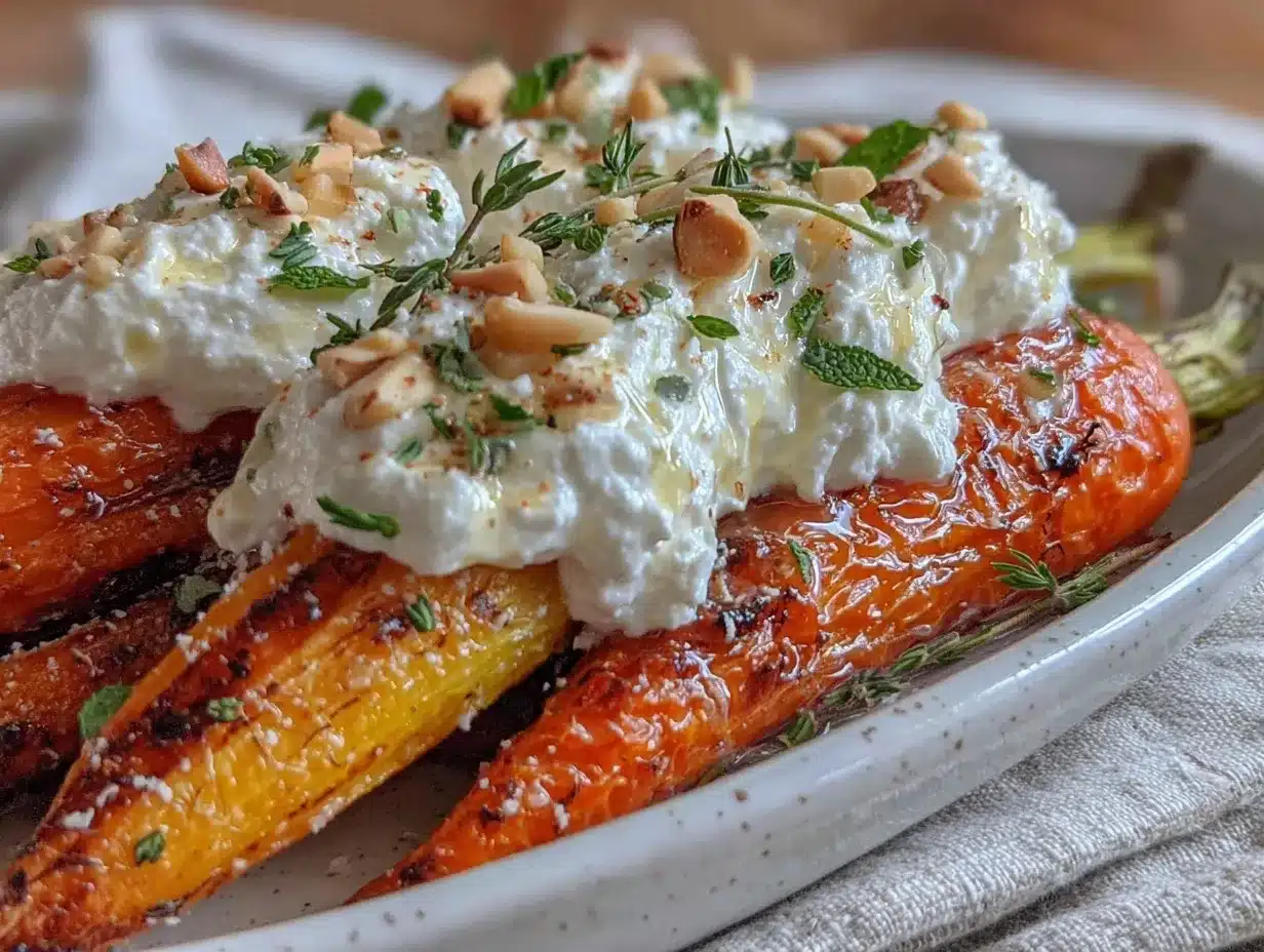 Savory Roasted Carrots with Whipped Ricotta and Hot Honey Recipe for Easy Gourmet Flavor 4 savory roasted carrots preparation steps