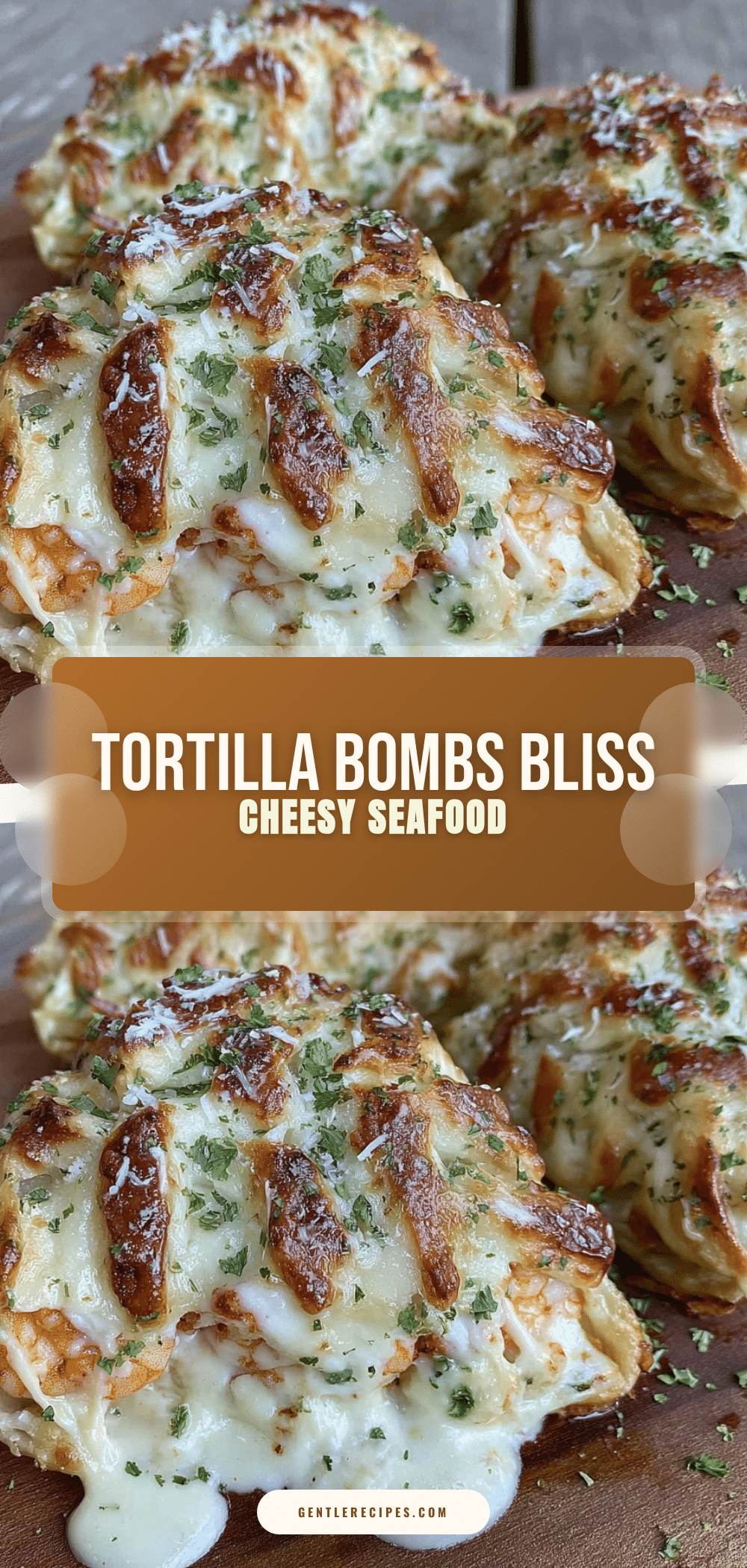 Savory Cheesy Seafood Tortilla Bombs Recipe with Easy Garlic Cream Sauce 5 seafood tortilla bombs recipe