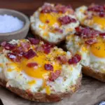 twice baked loaded breakfast potatoes - featured image