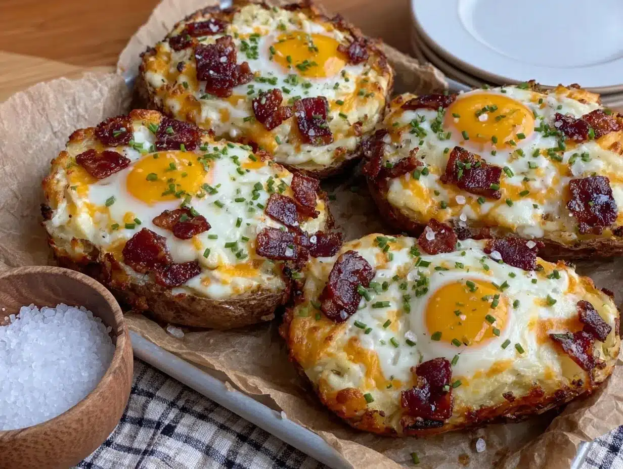 Savory Twice Baked Loaded Breakfast Potatoes Easy Party Recipe 4 twice baked loaded breakfast potatoes preparation steps