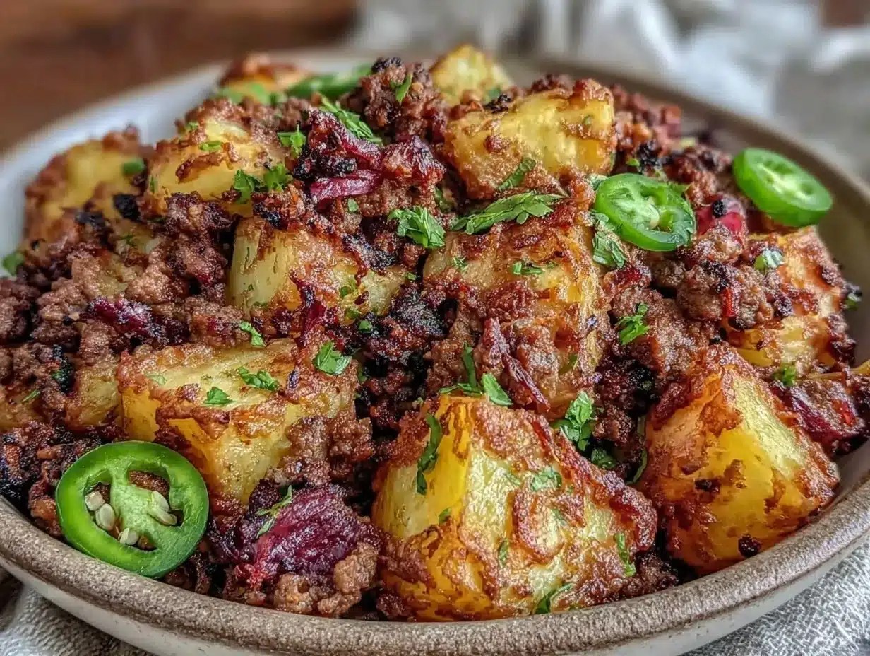 Aloo Keema Ground Meat with Potatoes Easy Homemade Comfort Meal Recipe 4 aloo keema ground meat with potatoes preparation steps