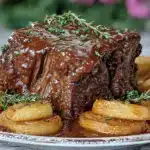 apple cider braised pork shoulder - featured image