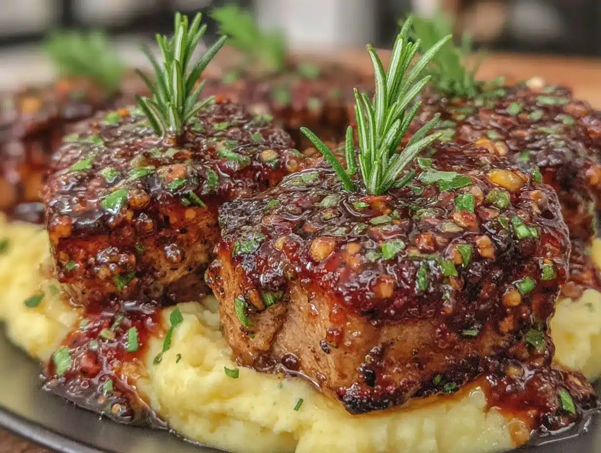 Apple Cider Pork with Mashed Sweet Potatoes Best Easy 30-Minute Recipe 4 apple cider pork preparation steps