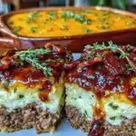 bacon cheeseburger casserole - featured image