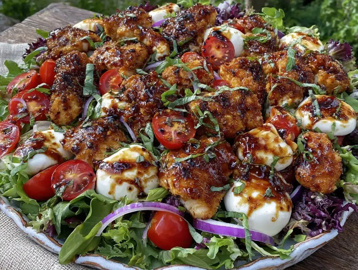 Baked Marinated Chicken Salad with Mozzarella Easy Fresh Meal Recipe 4 baked marinated chicken salad with mozzarella preparation steps