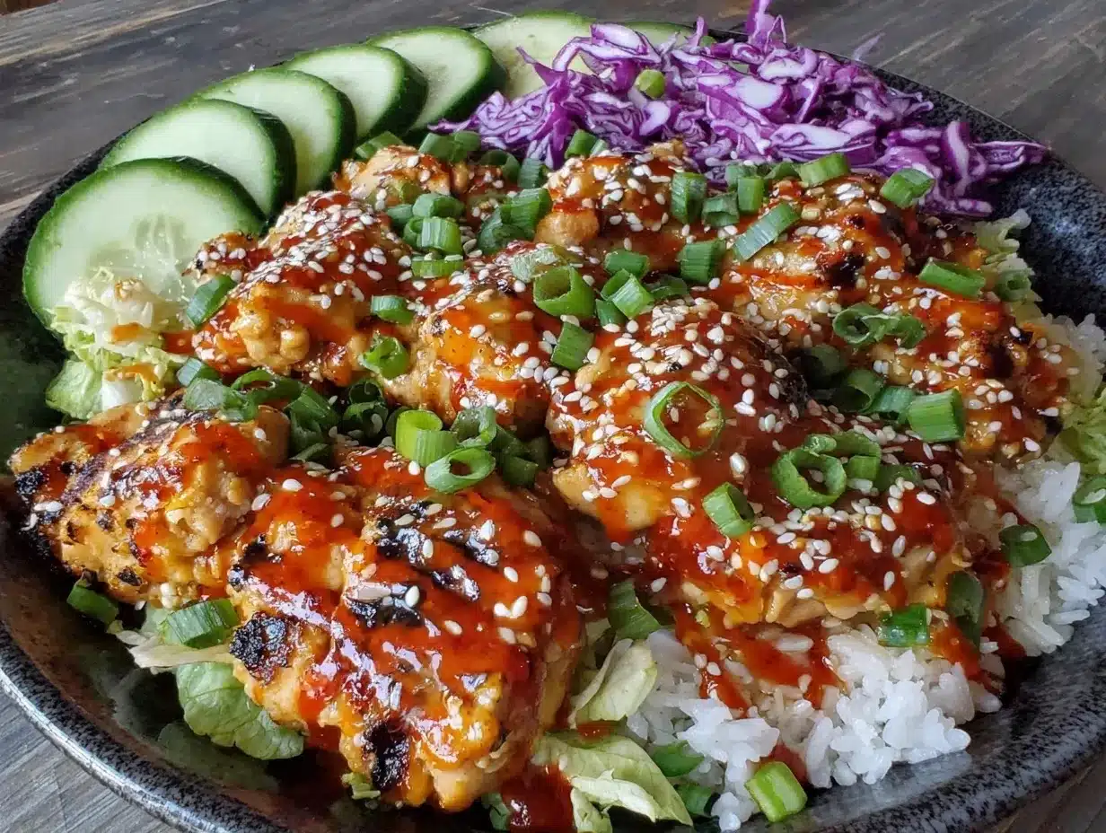 Bang Bang Chicken Bowl Recipe Easy Healthy Creamy Dinner Idea 4 Bang Bang Chicken Bowl preparation steps