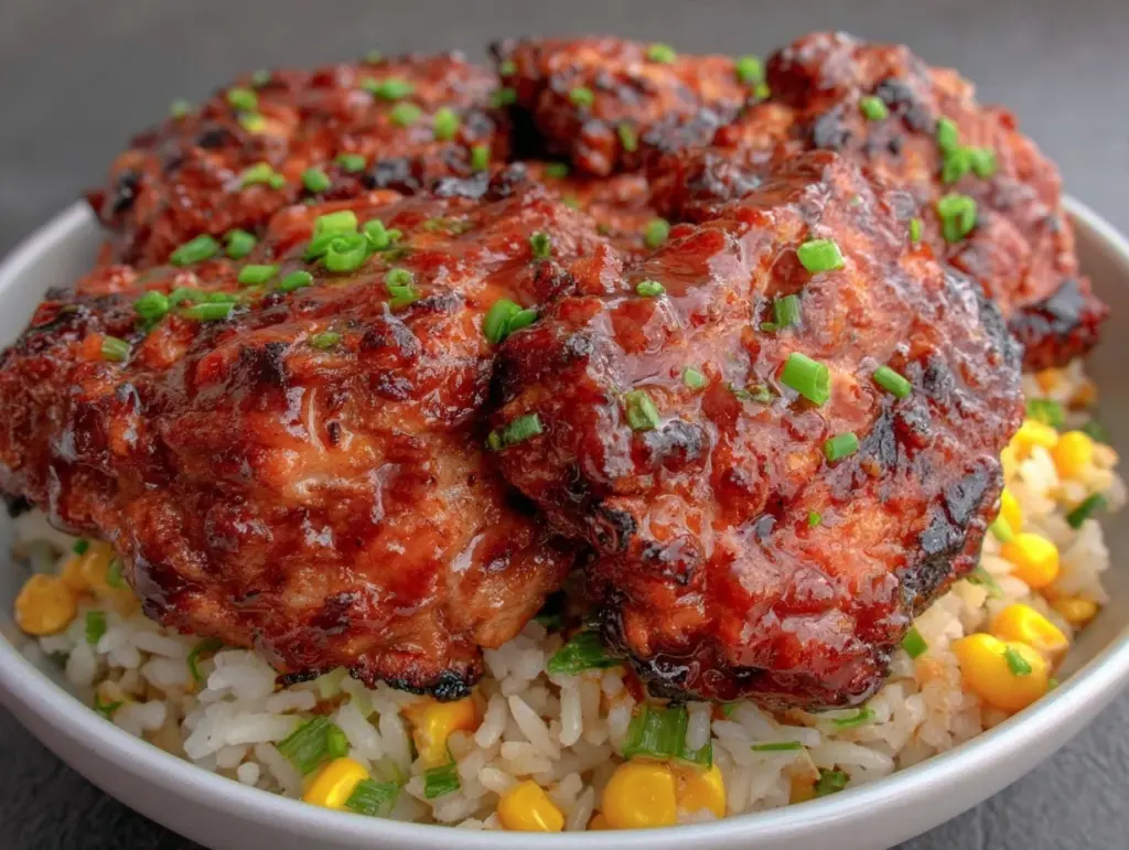 BBQ chicken and rice recipe - featured image