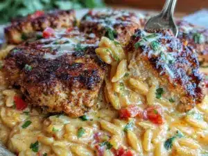 Home 5 Cajun Chicken Alfredo Orzo - featured image