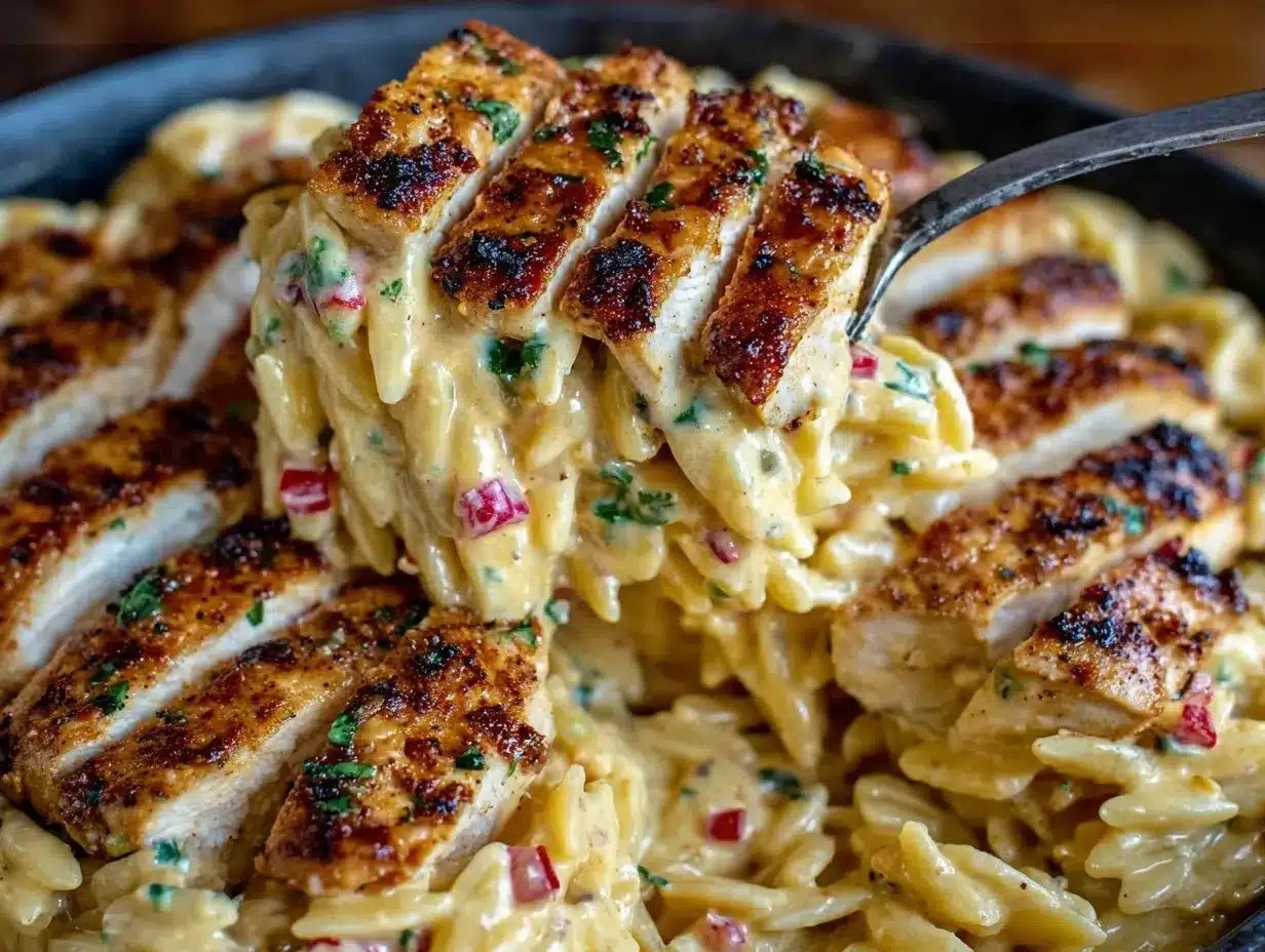 Cajun Chicken Alfredo Orzo Recipe Easy Creamy Dinner in 30 Minutes 4 Cajun Chicken Alfredo Orzo preparation steps