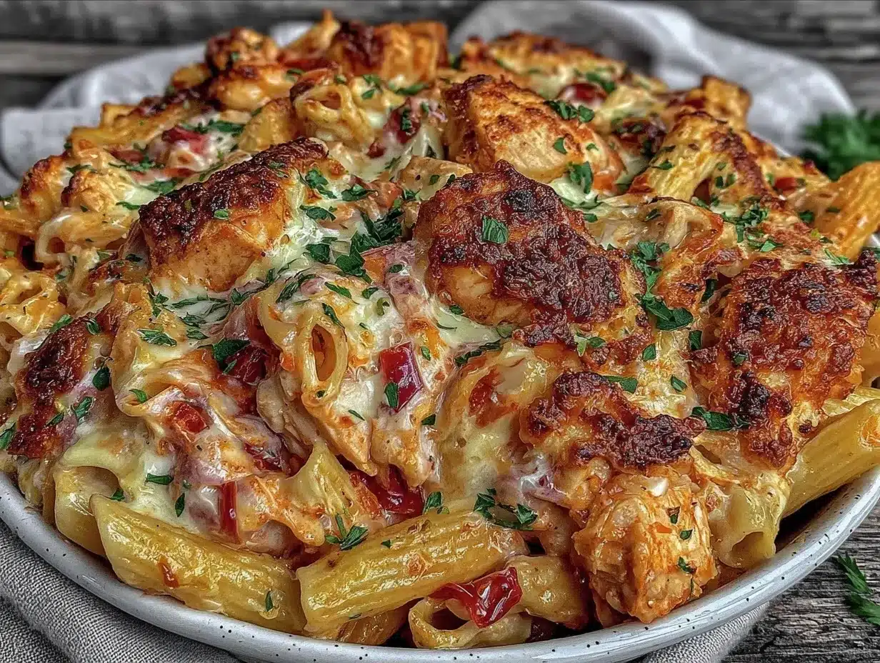 Cajun Cream Cheese Chicken Pasta Bake Easy Quick Weeknight Dinner 4 Cajun Cream Cheese Chicken Pasta Bake preparation steps