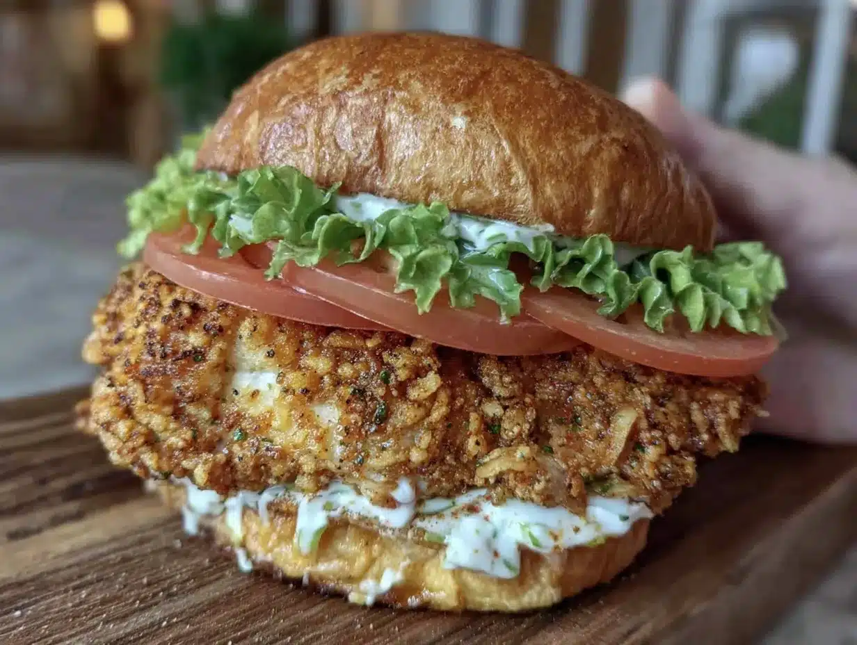 Cajun Crispy Chicken Sandwich Recipe Easy Homemade Garlic Aioli in 30 Minutes 4 Cajun crispy chicken sandwich preparation steps