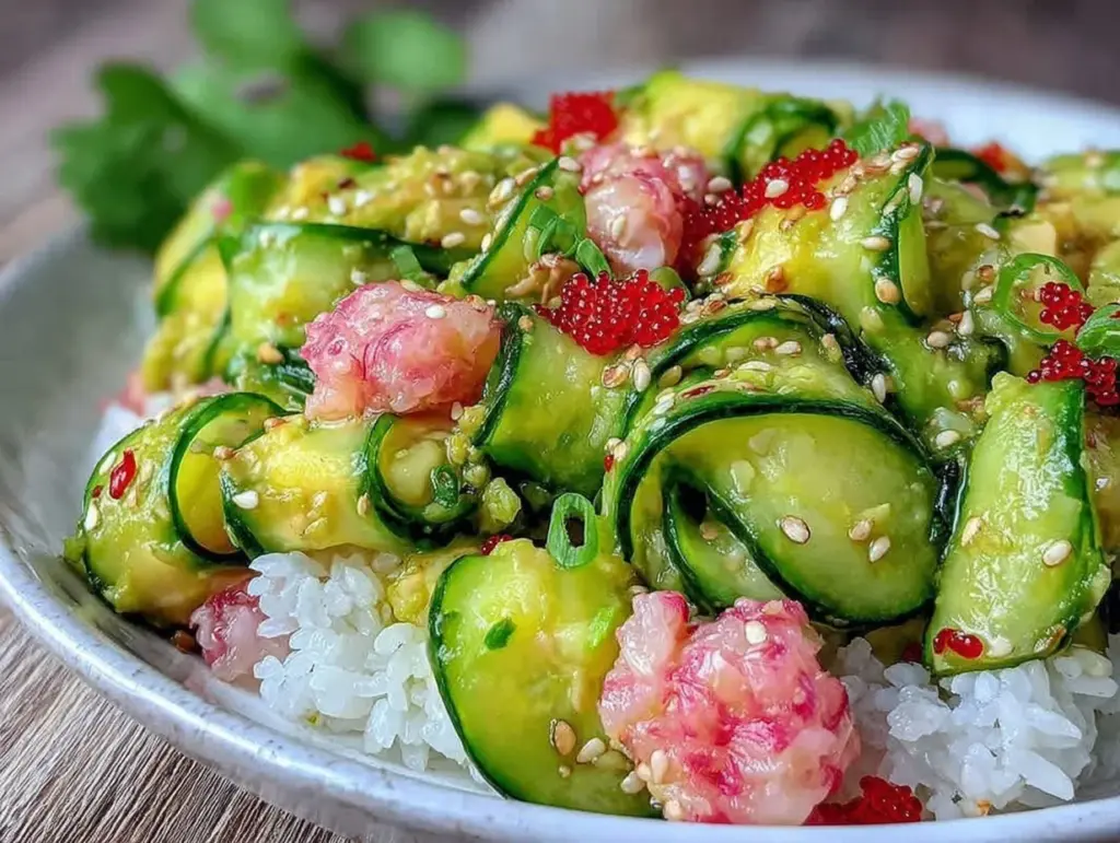 California Roll Cucumber Salad - featured image