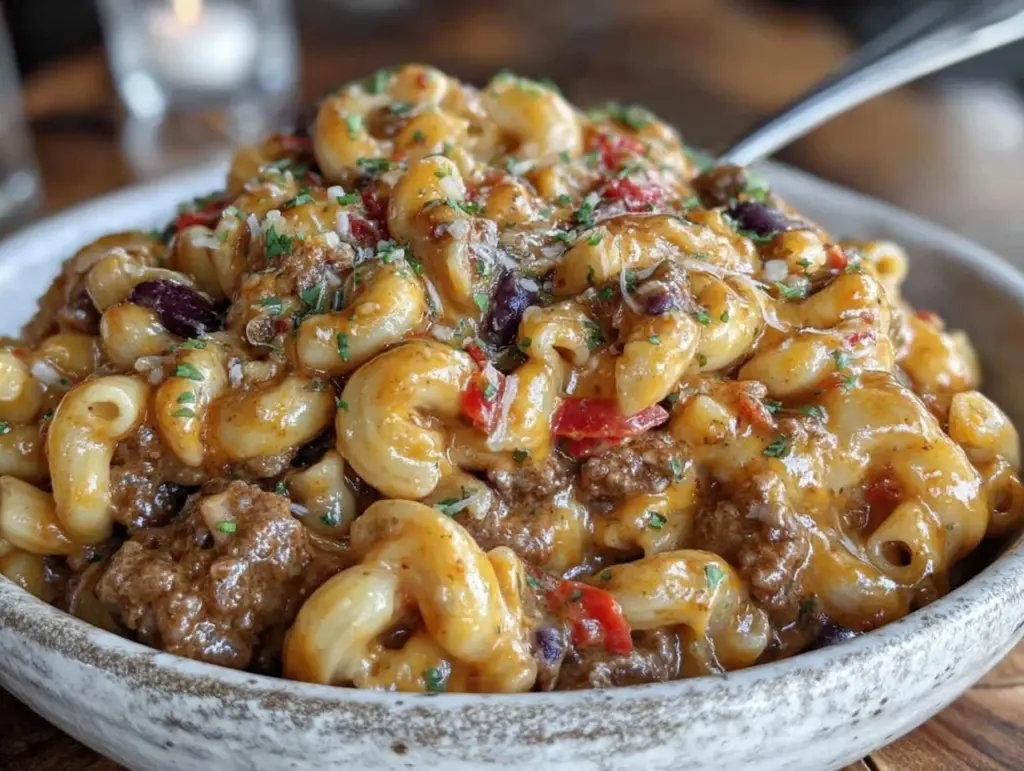 cheesy chili mac and cheese - featured image