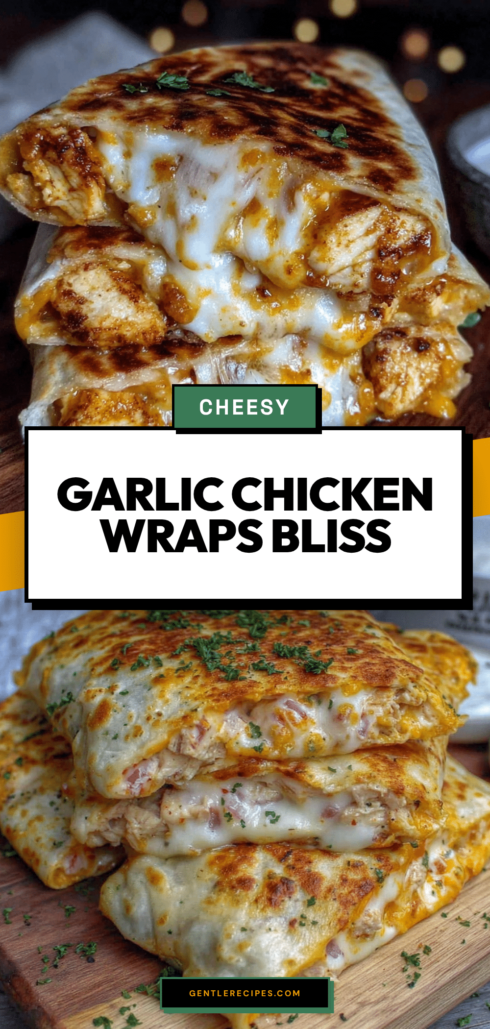 Cheesy Garlic Chicken Wraps Recipe Easy 30 Minute Dinner Idea 5 cheesy garlic chicken wraps recipe