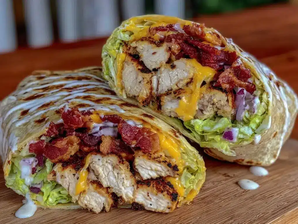 chicken bacon wrap - featured image