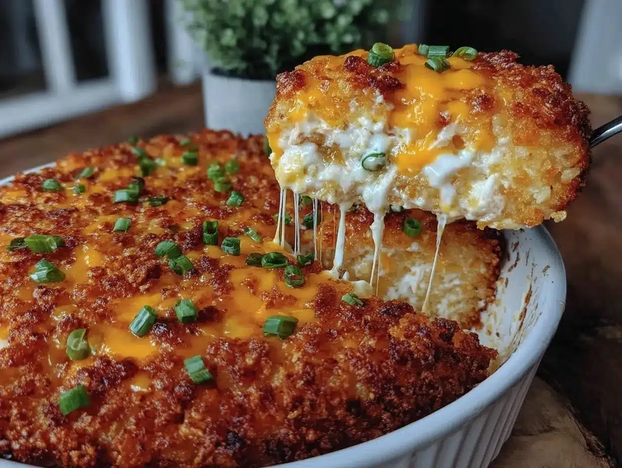Chicken Hashbrown Casserole Recipe Easy Family Dinner with Crispy Topping 4 chicken hashbrown casserole preparation steps