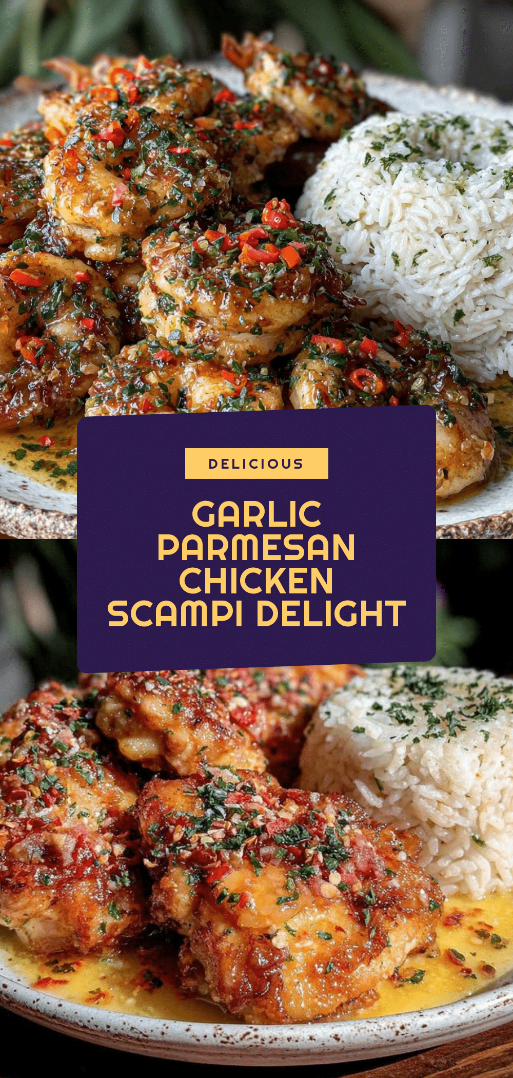 Chicken Scampi with Garlic Parmesan Rice Easy 30-Minute Weeknight Dinner 5 Chicken Scampi with Garlic Parmesan Rice recipe