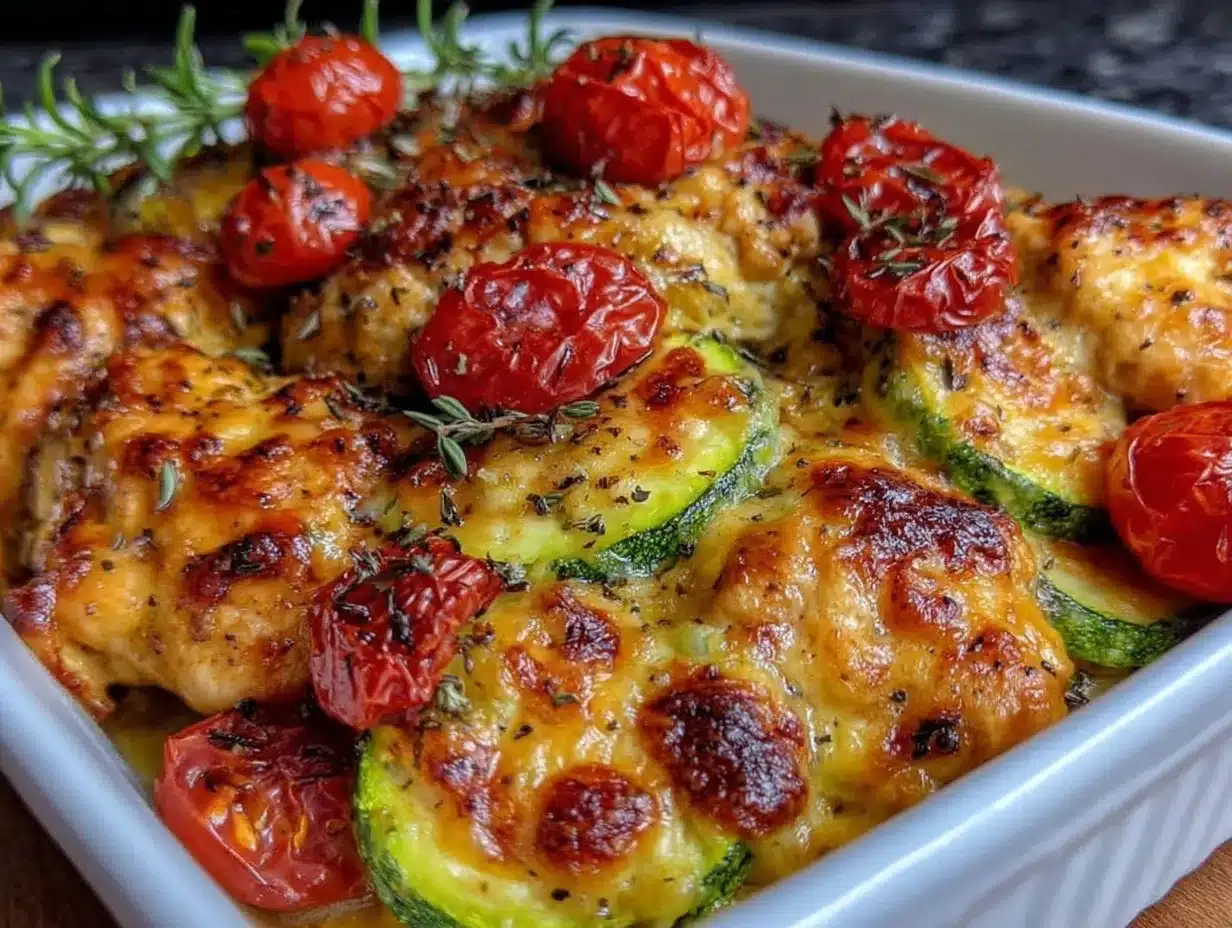 Easy Healthy Chicken Zucchini Bake Recipe for Quick Weeknight Dinners 4 chicken zucchini bake preparation steps