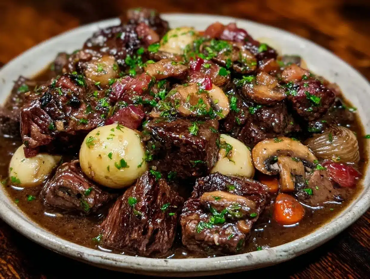 Classic Beef Bourguignon Recipe Easy Homemade Cozy Winter Dinner Idea 4 classic beef bourguignon recipe preparation steps