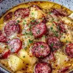 classic german potato soup with sausage - featured image