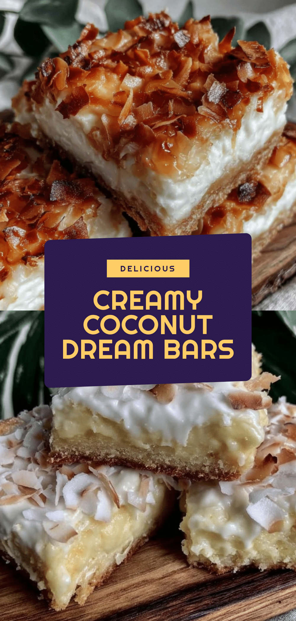 Coconut Cream Dream Bars Recipe Easy Homemade Golden Crust Treats 5 Coconut Cream Dream Bars recipe
