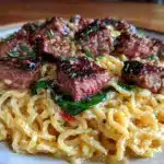 cowboy butter linguine with steak bites - featured image
