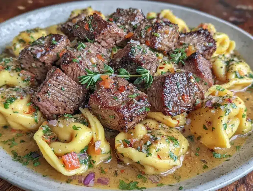 cowboy butter tortellini steak bites - featured image