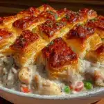 cozy chicken pot pie orzo - featured image