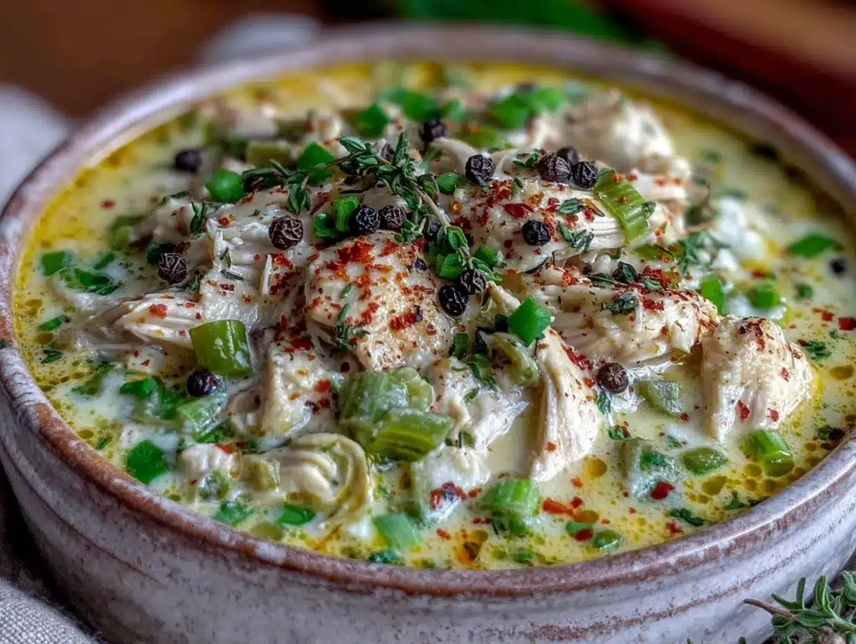 Crack Chicken Soup Recipe Easy Creamy Broth with Tender Chicken 4 crack chicken soup recipe preparation steps