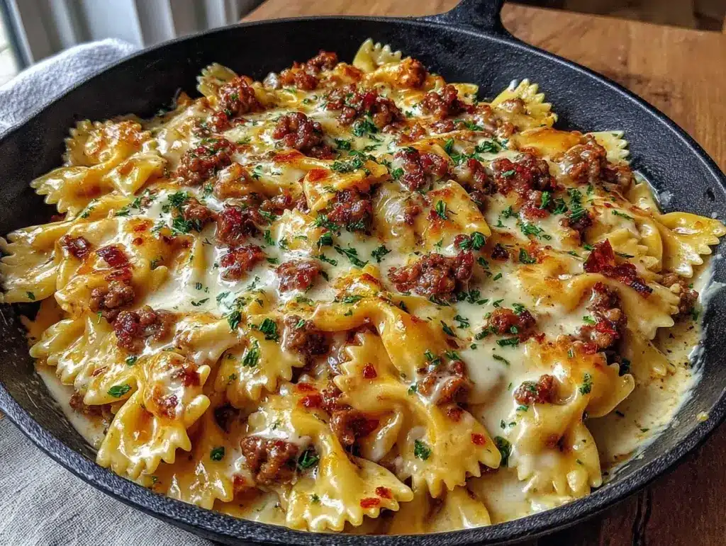 Cream Cheese Alfredo Bowties - featured image