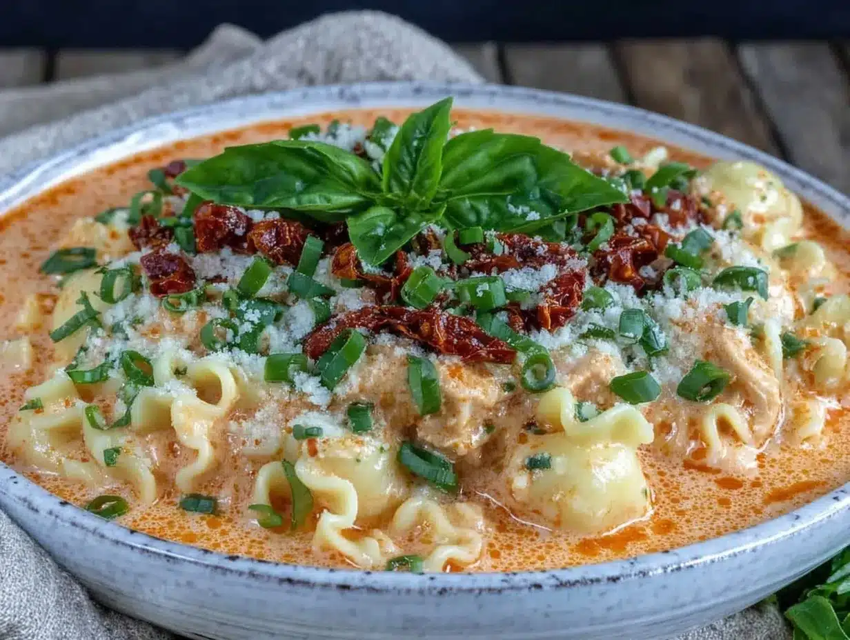 Creamy Chicken Lasagna Soup Recipe Easy and Ready in 30 Minutes 4 creamy chicken lasagna soup preparation steps