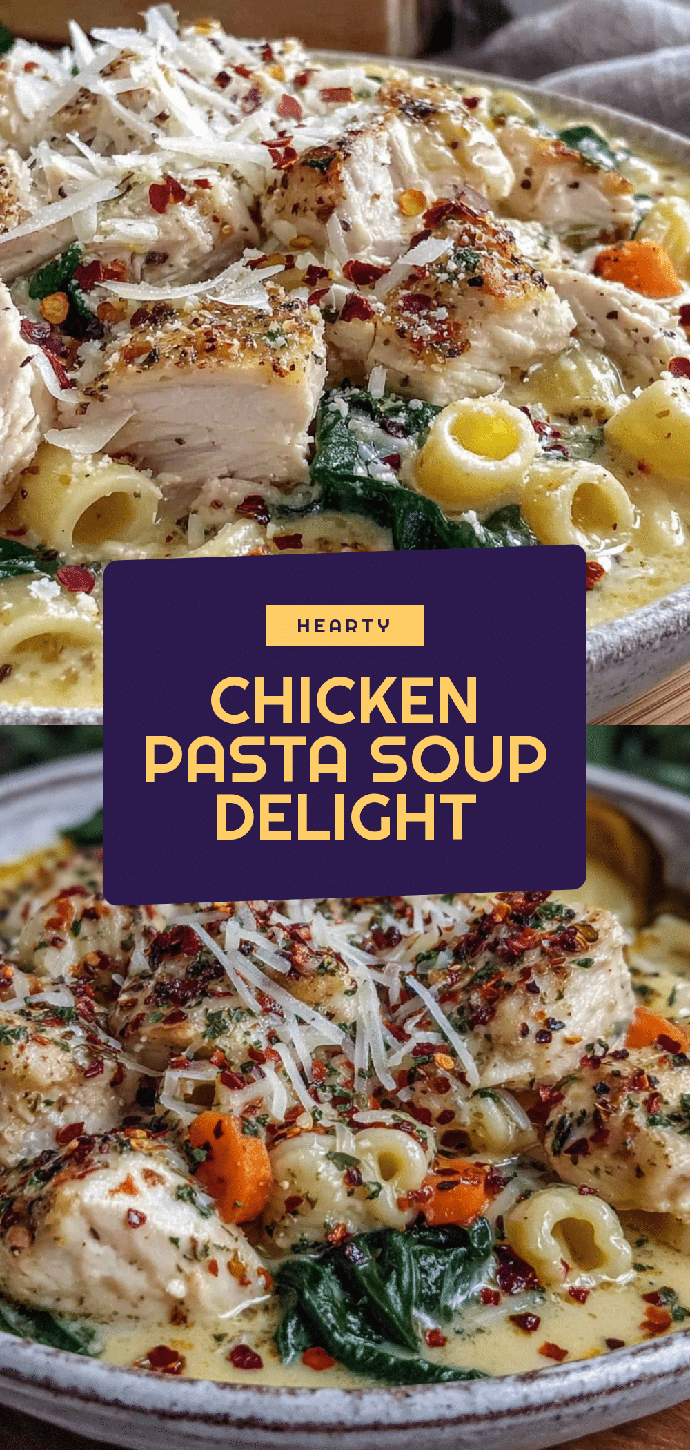 Creamy Chicken Pasta Soup with Spinach Recipe Ready in 30 Minutes Easy and Delicious 5 creamy chicken pasta soup with spinach recipe