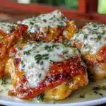 creamy garlic chicken thighs - featured image