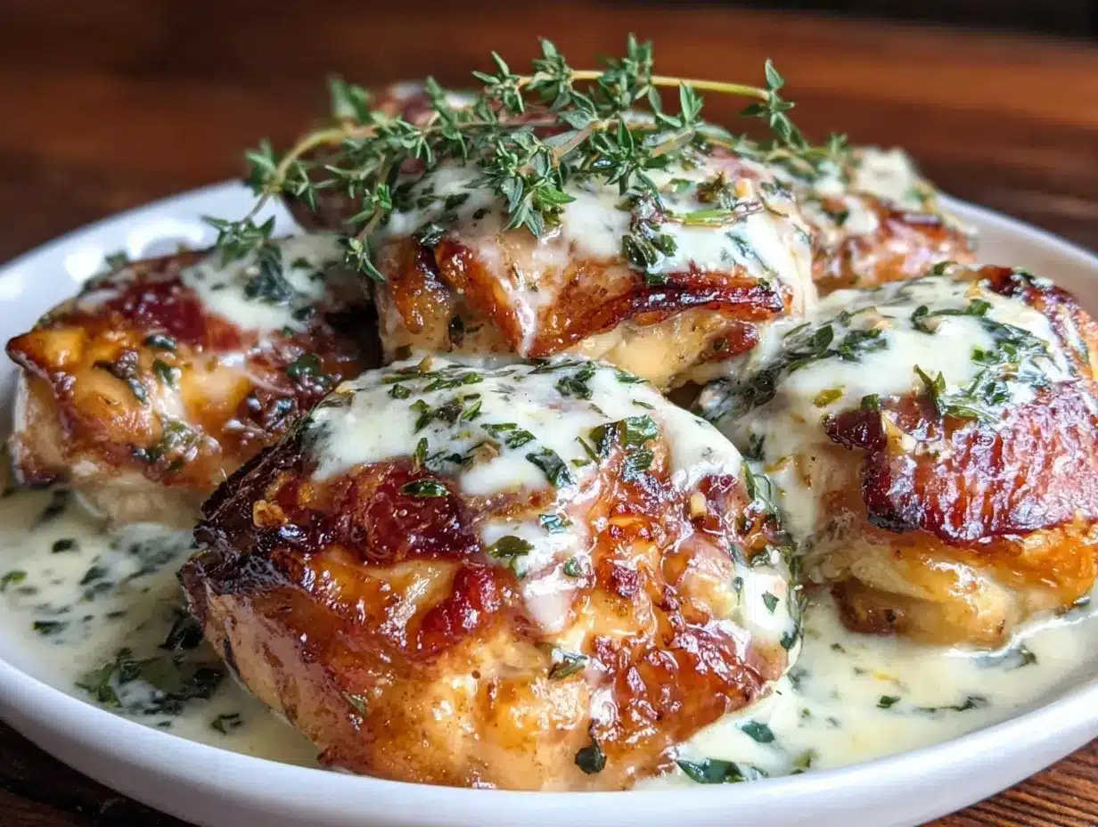 Creamy Garlic Chicken Thighs Recipe Easy and Ready in 30 Minutes 4 creamy garlic chicken thighs preparation steps