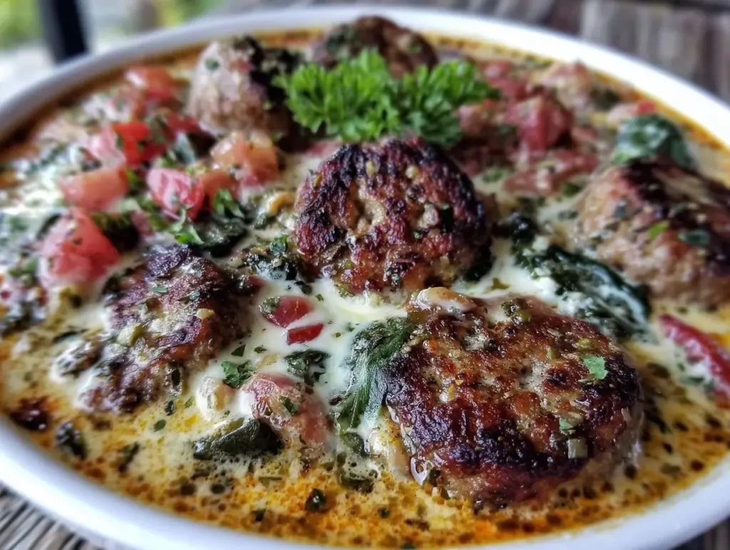 creamy keto italian sausage soup - featured image