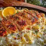 creamy lemon chicken pasta - featured image